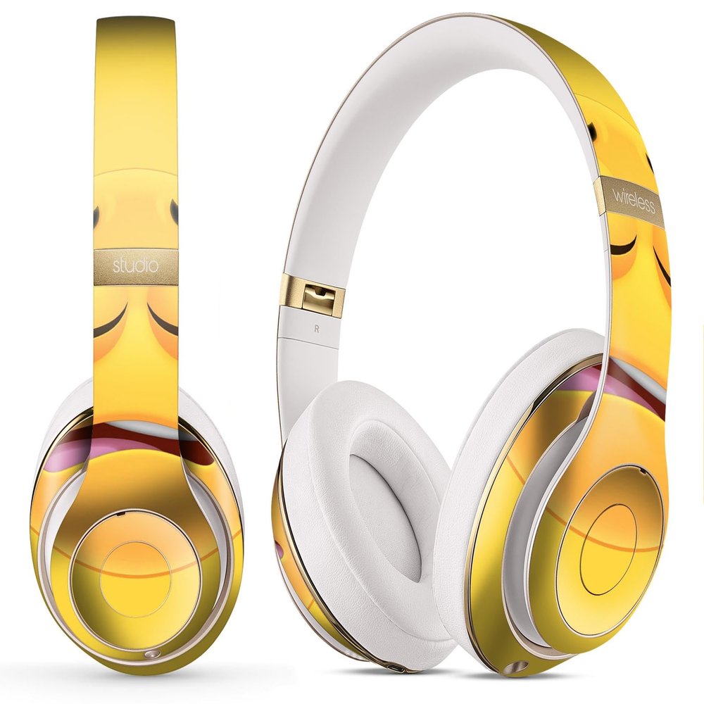 DesignSkinz - Compatible with Beats Studio (1st Gen) - Skin Decal Protective Scratch Resistant Vinyl Wrap - Sigh Friendly Emoticons