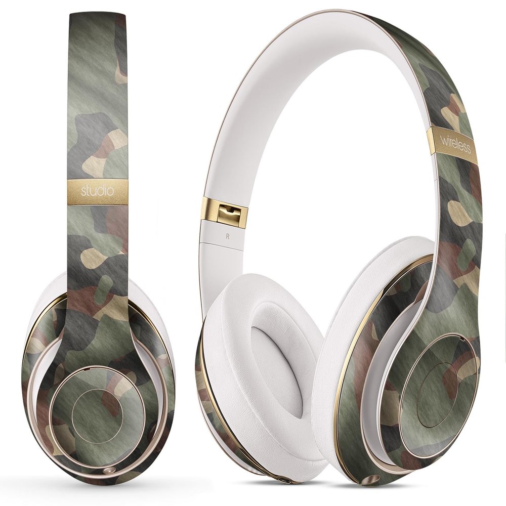 DesignSkinz - Compatible with Beats Pro - Skin Decal Protective Scratch Resistant Vinyl Wrap - Traditional Camouflage Fabric Pattern
