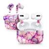 DesignSkinz - Compatible with AirPods 3 - Skin Decal Protective Scratch Resistant Vinyl Wrap - Red White Dragon Vein Agate Skin view 1