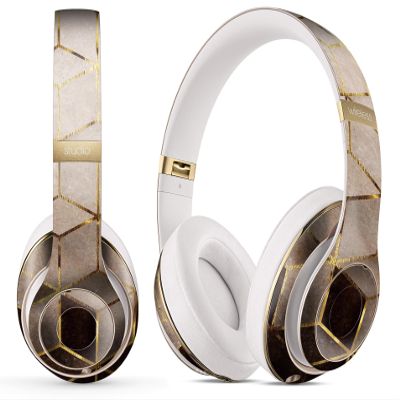 DesignSkinz - Compatible with Beats EP - Skin Decal Protective Scratch Resistant Vinyl Wrap - Modern Gold Hex V1