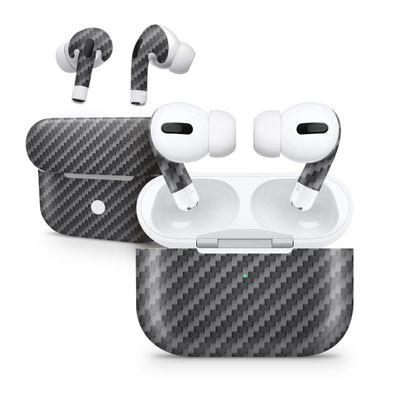 DesignSkinz - Compatible with AirPods Pro 2 - Skin Decal Protective Scratch Resistant Vinyl Wrap - Carbon Fiber Texture