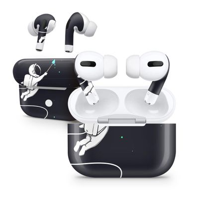 DesignSkinz - Compatible with AirPods 2 - Skin Decal Protective Scratch Resistant Vinyl Wrap - Cute Cartoon Astronaut in Space V2
