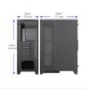 Bluegears Bgears b-Pellucid ATX (Fans NOT Included) Gaming PC Case. Front and Side Tempered Glass Design with Built in USB C Port. view 4