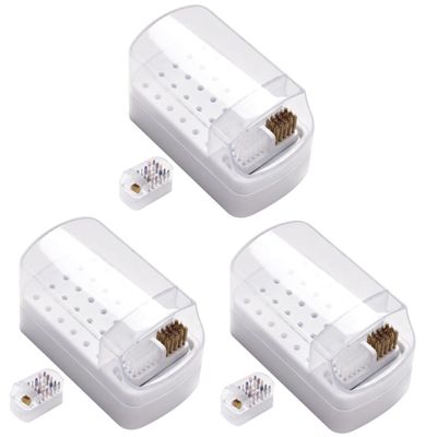 Beavorty 3pcs Nail Drill Bits Holder Box Storage Case for Professional Nail Drill Bits