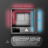 Apevia Phenom-BK Phenom Micro-ATX Gaming PC Case w/ 3X 120mm ARGB Fans, 366 RGB Light Modes, 1x Glass Front Panel, 340MM GPU Support, 1X USB3.0, 2X USB 2.0, Black view 4