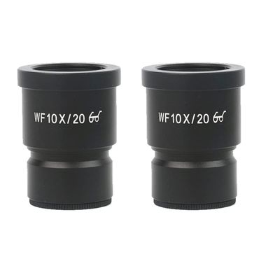 Lab Microscope Slides 2PCS WF10X WF15X WF20X WF25X WF30X Wide Field Eyepiece for Binocular Trinocular Stereo Microscope Installation 30MM Microscope Parts (Color : WF10X-20MM)