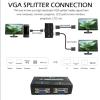 ZEZEFUFU VGA Splitter 1 in 2 Out High Resolution Switch VGA Video Splitter Converter Adapter for Laptop PC to Monitor view 3