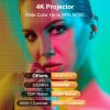 [Auto Focus/Keystone] Groview 4K Projector with WiFi and Bluetooth, 1000 ANSI Movie Projector for Outdoor Use, Proyector with 50-100% Zoom, Compatible with iOS/Android/HDMI/TV Stick view 3