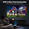 [Auto Focus/Keystone] Groview 4K Projector with WiFi and Bluetooth, 1000 ANSI Movie Projector for Outdoor Use, Proyector with 50-100% Zoom, Compatible with iOS/Android/HDMI/TV Stick view 4
