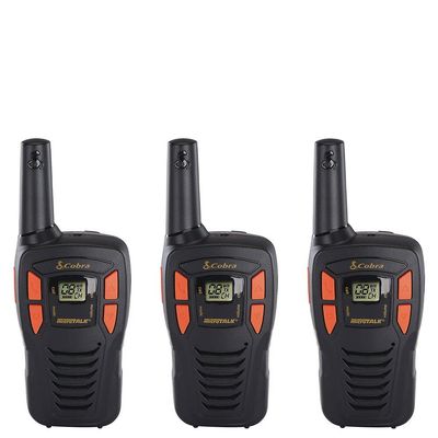 Cobra ACXT145 3-Pk. 2-Way Radios with 16-Mile Range Black