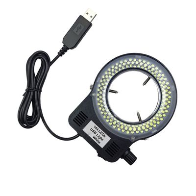VAKUUM Lab Microscope Slides USB 144 LED Ring Light Adjustable Illuminator 64 Lamp Industry Monocular Trinocular Stereo Video Microscope Lens Microscope Parts (Color : USB 144 Led Lamp)