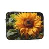 10 Inch Laptop Case Computer Sleeve Shockproof Water-Resistant Notebook Case Bag for Business Travel and Daily Use Yellow Sunflower On A Brown Background Prints view 1
