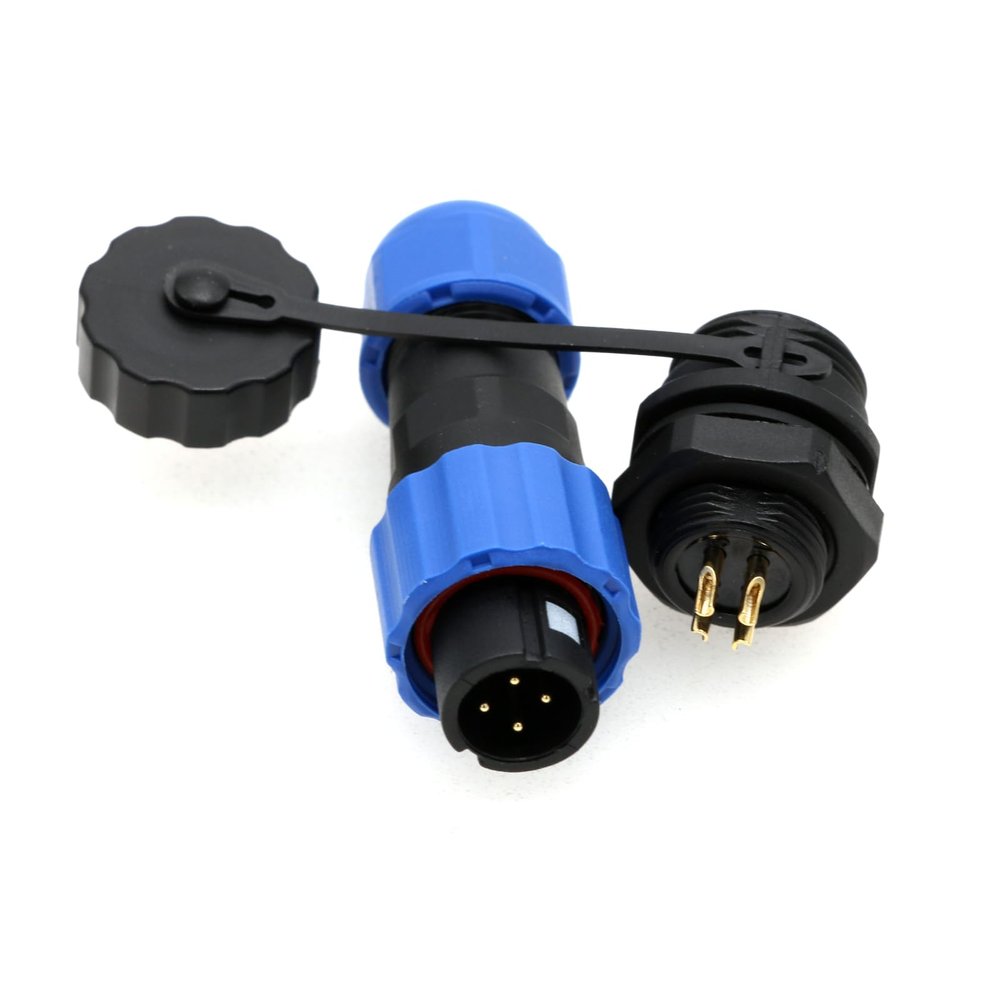 ZBLZGP SD13 4 Pin Electrical Connector Aviation Plug Socket Male Female Power Charger Mechanical Cable 5A 250V Industrial Cable Wire Connector
