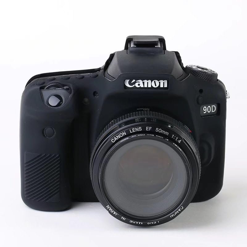 CLKSUMFE 90D Case,Professional Silicone Rubber Camera Case Cover Detachable Antiscratch Shockproof Full Body Protective case for Canon EOS 90D