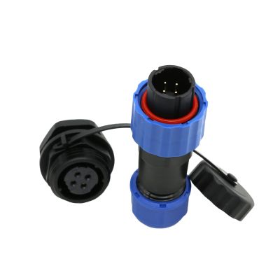 ZBLZGP SD16 4 Pin Industrial Power Connector Waterproof IP68 Male Plug Female Socket Plastic Aviation Panel Mount Wire Cable Connector