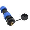 ZBLZGP SD13 7 Pin Wire Cable Connector,IP68 Waterproof Aviation Electrical Male Female Round Plug Socket,Back Nut-7Pin Panel Mount Led Connector view 2
