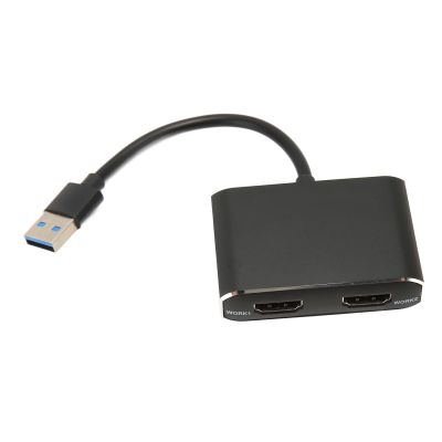 Vikye 5Gbps USB 3.0 to Dual HD Multimedia Adapter, Aluminum Alloy USB C Splitter, 1920 x 1080P 2 Monitors Extended Display for PC Laptop