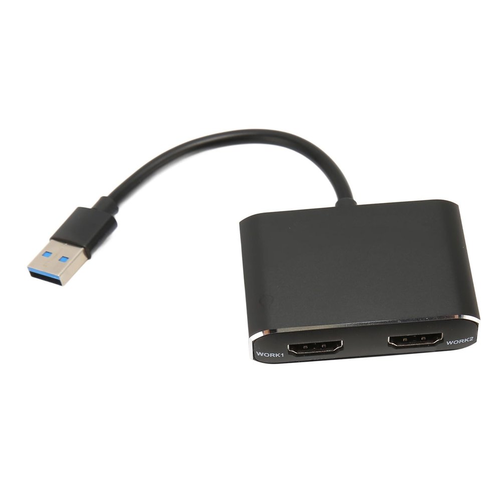 Vikye 5Gbps USB 3.0 to Dual HD Multimedia Adapter, Aluminum Alloy USB C Splitter, 1920 x 1080P 2 Monitors Extended Display for PC Laptop