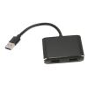Vikye 5Gbps USB 3.0 to Dual HD Multimedia Adapter, Aluminum Alloy USB C Splitter, 1920 x 1080P 2 Monitors Extended Display for PC Laptop view 1