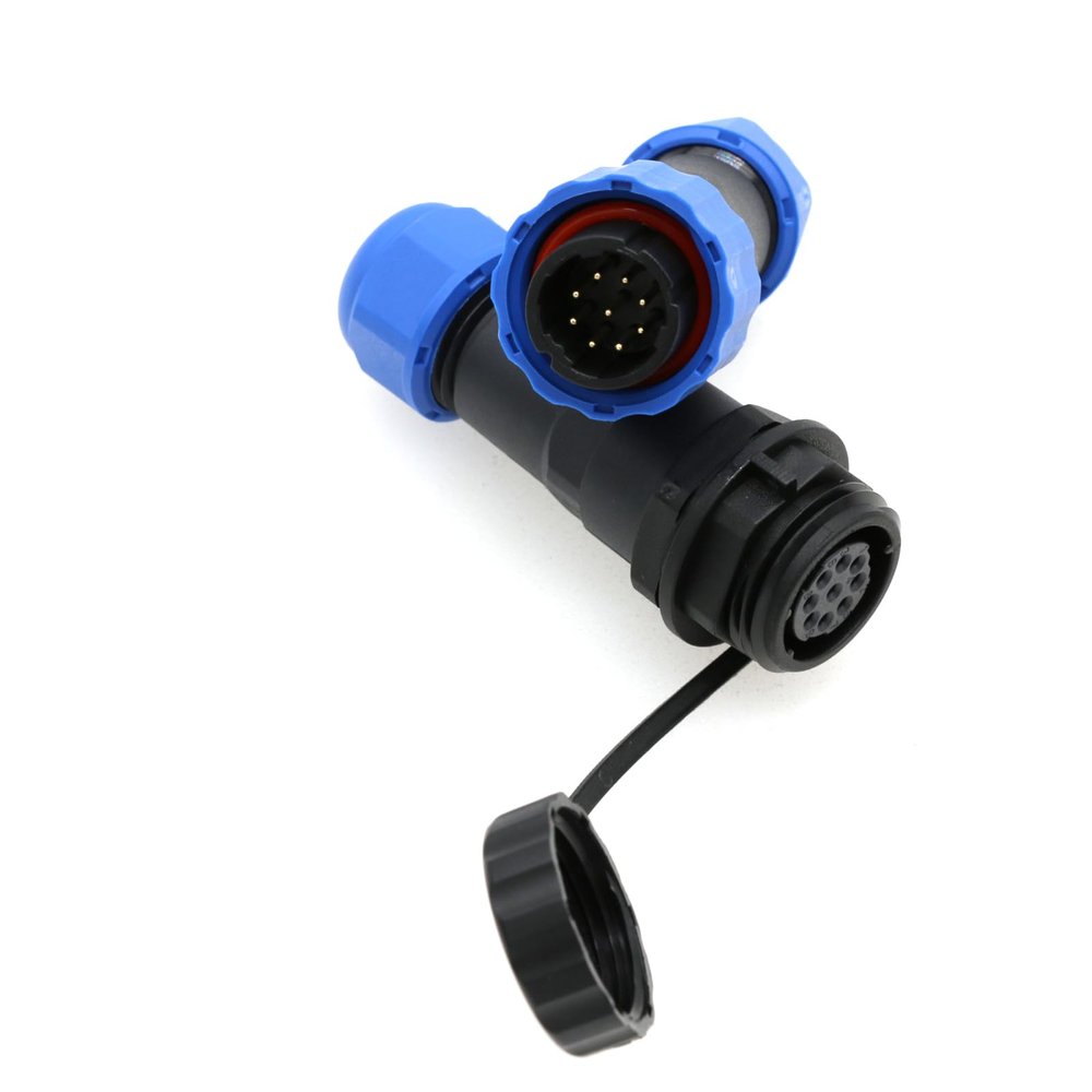 ZBLZGP SD16 9Pin Waterproof Aviation Connector Male Female Plug Socket Circular Electrical Power 5A 250V Quick Disconnect Connector for Outdoor Industrial LED Device