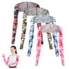ihreesy 4PCS Cooling Shawl Arm Sleeves,UV Sun Protection Shawl Arm Sleeves Breathable Anti-UV Comfortable Arm Sleeves for Outdoor Activity Riding Fishing,Sky Blue + Pink + Orange + Red view 1