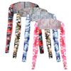 ihreesy 4PCS Cooling Shawl Arm Sleeves,UV Sun Protection Shawl Arm Sleeves Breathable Anti-UV Comfortable Arm Sleeves for Outdoor Activity Riding Fishing,Sky Blue + Pink + Orange + Red view 3