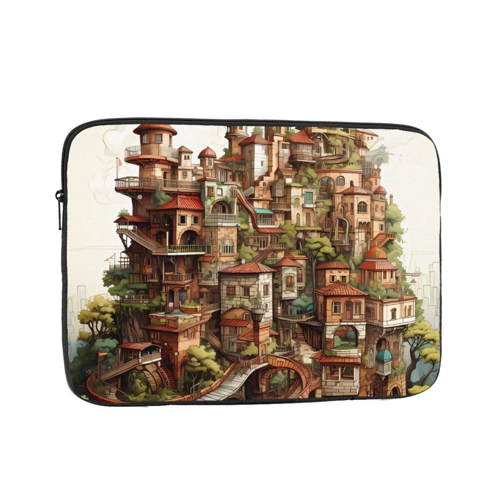 13 Inch Laptop Case Computer Sleeve Shockproof Water-Resistant Notebook Case Bag for Business Travel and Daily Use Dream Castle Prints