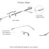 VisionGlobal Pure Titanium Frame for men/women Blue Light Blocking,Hand-set Diamond Fashion Glasses (Pink Clear, No Magnification) view 2