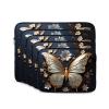 10 Inch Laptop Case Computer Sleeve Shockproof Water-Resistant Notebook Case Bag for Business Travel and Daily Use Gold White Butterflies Prints view 2