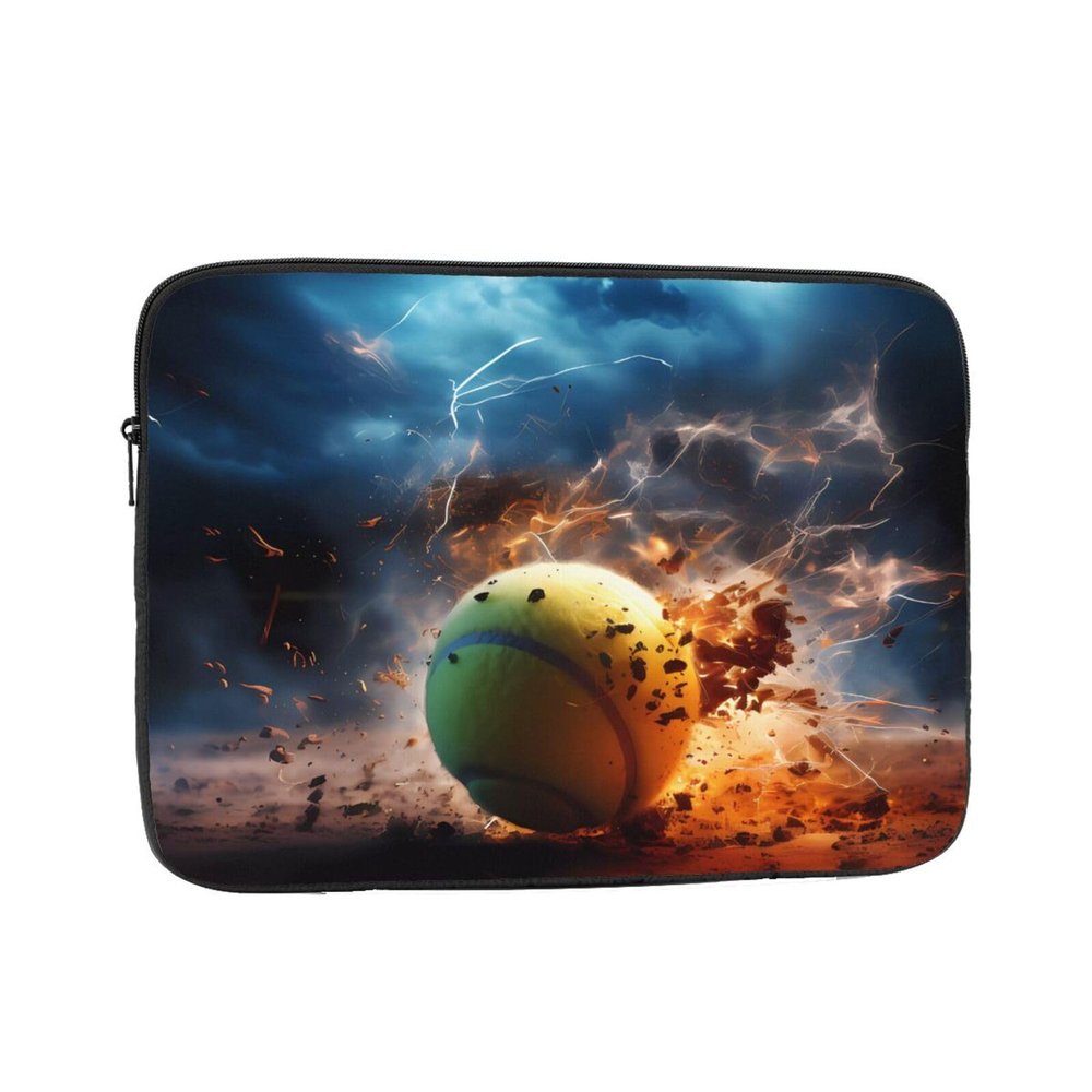 12 Inch Laptop Case Computer Sleeve Shockproof Water-Resistant Notebook Case Bag for Business Travel and Daily Use Lightning Tennis Prints