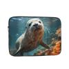 13 Inch Laptop Case Computer Sleeve Shockproof Water-Resistant Notebook Case Bag for Business Travel and Daily Use Seal Pup in Water Prints view 1