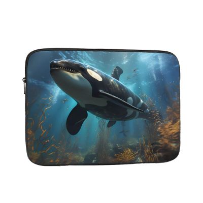 13 Inch Laptop Case Computer Sleeve Shockproof Water-Resistant Notebook Case Bag for Business Travel and Daily Use Huge Killer Whales Prints