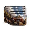 17 Inch Laptop Case Computer Sleeve Shockproof Water-Resistant Notebook Case Bag for Business Travel and Daily Use Red Tractor Prints view 2