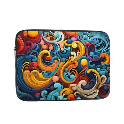 10 Inch Laptop Case Computer Sleeve Shockproof Water-Resistant Notebook Case Bag for Business Travel and Daily Use Multicolored Stripes Prints