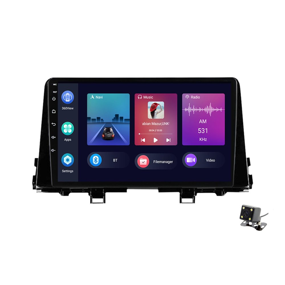 ADMLZQQ Double Din Car Stereo Multimedia with Bluetooth and 9" Touchscreen Android 11 for KIA Morning picanto 2017-2020,with GPS/Car-Play Android/SWC/Backup Camera/Mirror Link/4G WiFi,Y2 2+32g