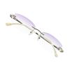 VisionGlobal Pure Titanium Frame for men/women Blue Light Blocking,Hand-set Diamond Fashion Glasses (Champagne Purple, 1.00 Magnification) view 1