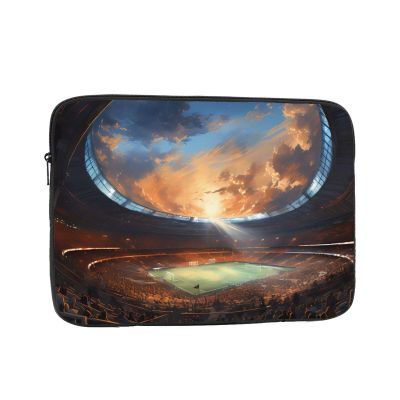 12 Inch Laptop Case Computer Sleeve Shockproof Water-Resistant Notebook Case Bag for Business Travel and Daily Use Wonderful Soccer Game Prints