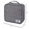 UKCOCO Flash Drive Case Cable Carrying Case Electronics Organizer Bag Travel Pouch for Small Electronics Portable Storage (grey) view 4