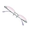 VisionGlobal Pure Titanium Frame for men/women Blue Light Blocking,Hand-set Diamond Fashion Glasses (Purple Pink, 1.00 Magnification) view 1