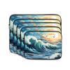 10 Inch Laptop Case Computer Sleeve Shockproof Water-Resistant Notebook Case Bag for Business Travel and Daily Use Wave Sailboat Seagull Prints view 2