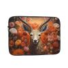 10 Inch Laptop Case Computer Sleeve Shockproof Water-Resistant Notebook Case Bag for Business Travel and Daily Use Antelope and Flowers Prints view 1