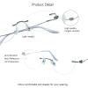 VisionGlobal Metal Readers for men/women Blue Light Blocking,Hand-set Diamond Fashion Square Glasses (Purple Clear, 3.00 Magnification) view 2
