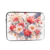 12 Inch Laptop Case Computer Sleeve Shockproof Water-Resistant Notebook Case Bag for Business Travel and Daily Use Flags and Chrysanthemums Prints view 1