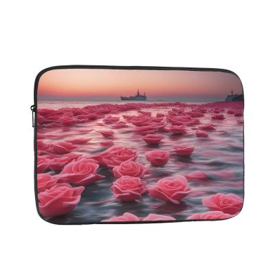 10 Inch Laptop Case Computer Sleeve Shockproof Water-Resistant Notebook Case Bag for Business Travel and Daily Use Roses by The Sea Prints