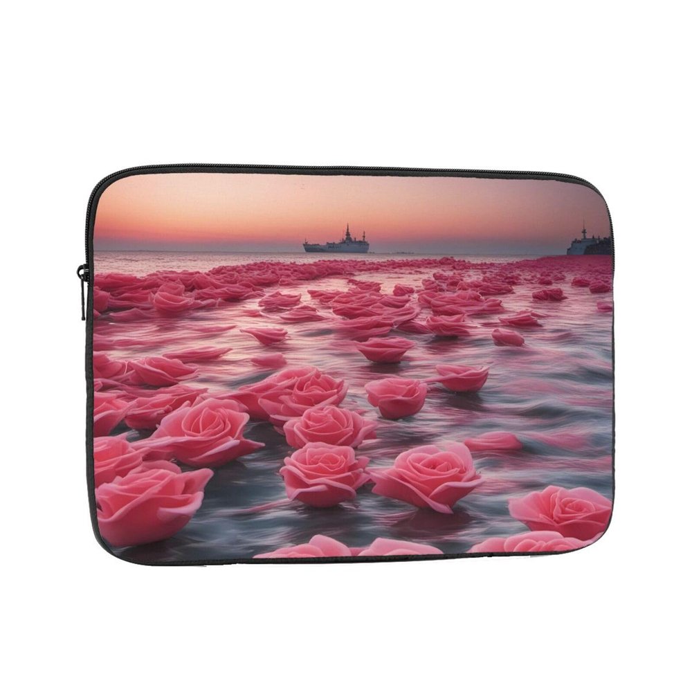 10 Inch Laptop Case Computer Sleeve Shockproof Water-Resistant Notebook Case Bag for Business Travel and Daily Use Roses by The Sea Prints