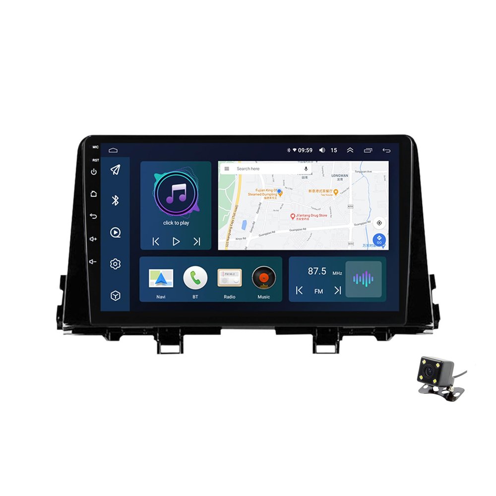 ADMLZQQ Double Din Car Stereo Multimedia with Bluetooth and 9" Touchscreen Android 11 for KIA Morning picanto 2017-2020,with GPS/Car-Play Android/SWC/Backup Camera/Mirror Link/4G WiFi,Y3 4+64g