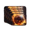 12 Inch Laptop Case Computer Sleeve Shockproof Water-Resistant Notebook Case Bag for Business Travel and Daily Use Basketball On Fire and Water Flame Splashing Prints view 2