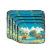 10 Inch Laptop Case Computer Sleeve Shockproof Water-Resistant Notebook Case Bag for Business Travel and Daily Use Two Cute Deer Prints view 2