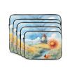 10 Inch Laptop Case Computer Sleeve Shockproof Water-Resistant Notebook Case Bag for Business Travel and Daily Use Windmill in The Distance Prints view 2