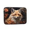 10 Inch Laptop Case Computer Sleeve Shockproof Water-Resistant Notebook Case Bag for Business Travel and Daily Use Fox and Flowers Prints view 1